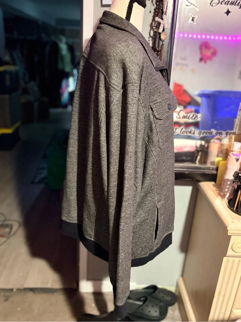 NWOT Apt. 9 Men's Dark Gray Zip-Up Sweater Jacket- XL